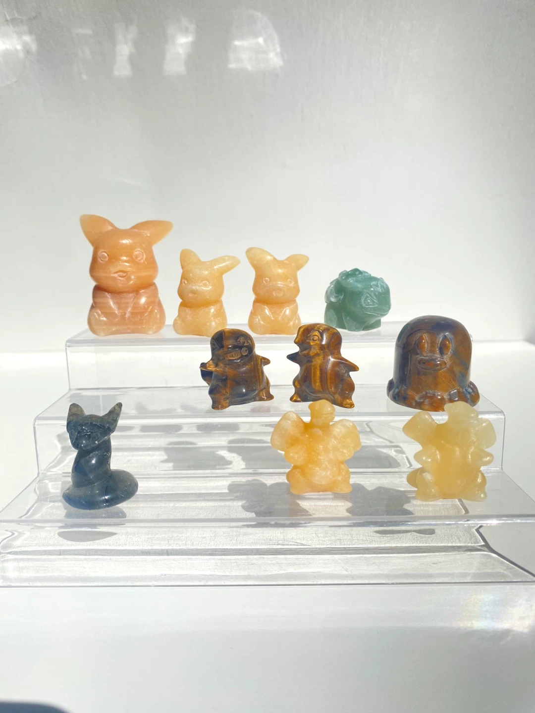 Crystal Pokemon Carvings