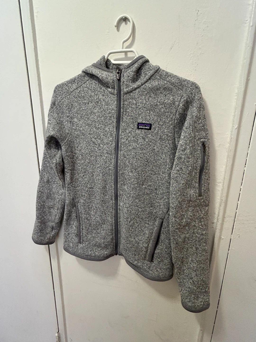 Patagonia Grey Fleece Hooded Jacket