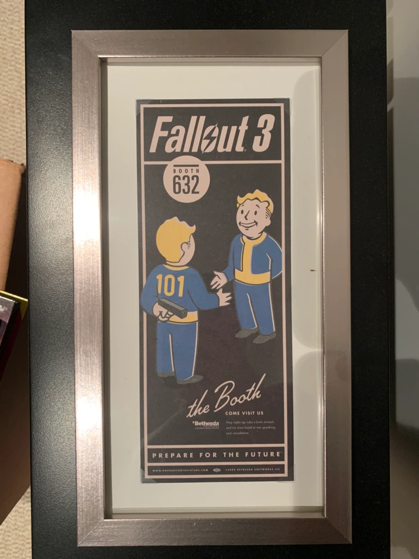 Fallout 3 Framed E3 Ticket