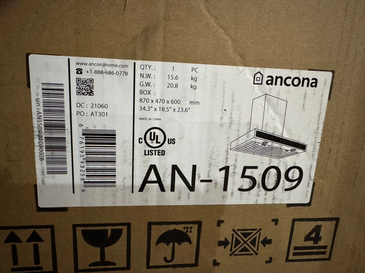 Ancona AN-1509 Range Hood