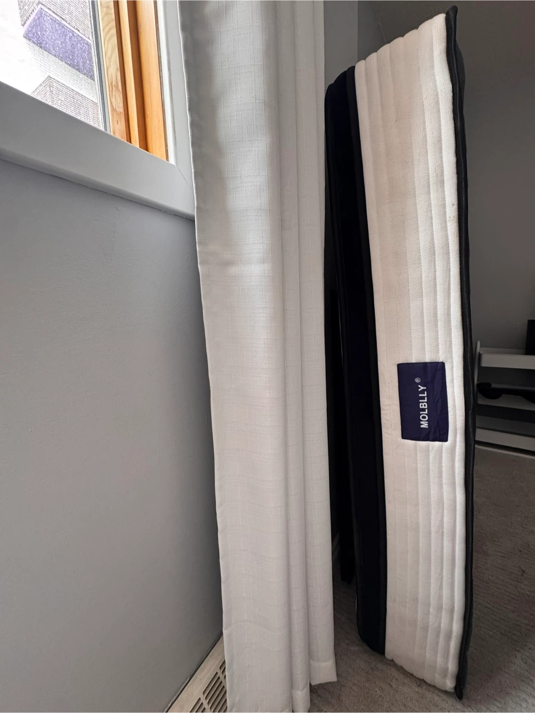 Queen Size Mattress (Like NEW!) + Foldable Steel Bed Frame - photo 3
