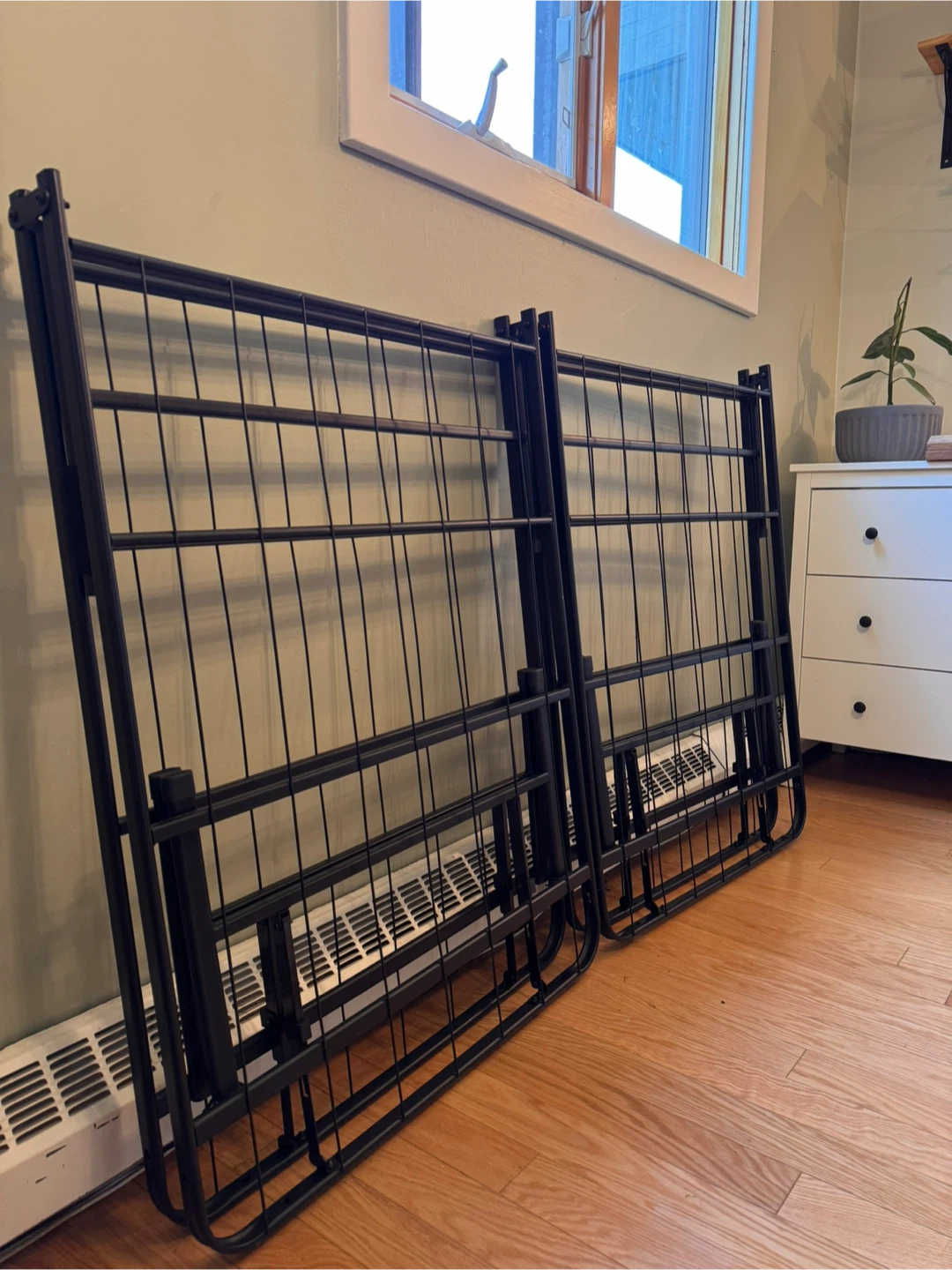 Queen Size Mattress (Like NEW!) + Foldable Steel Bed Frame - photo 4