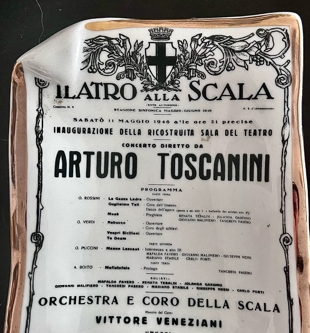 Vintage Fornasetti Milano "Toscanini 1946" Tray - photo 2