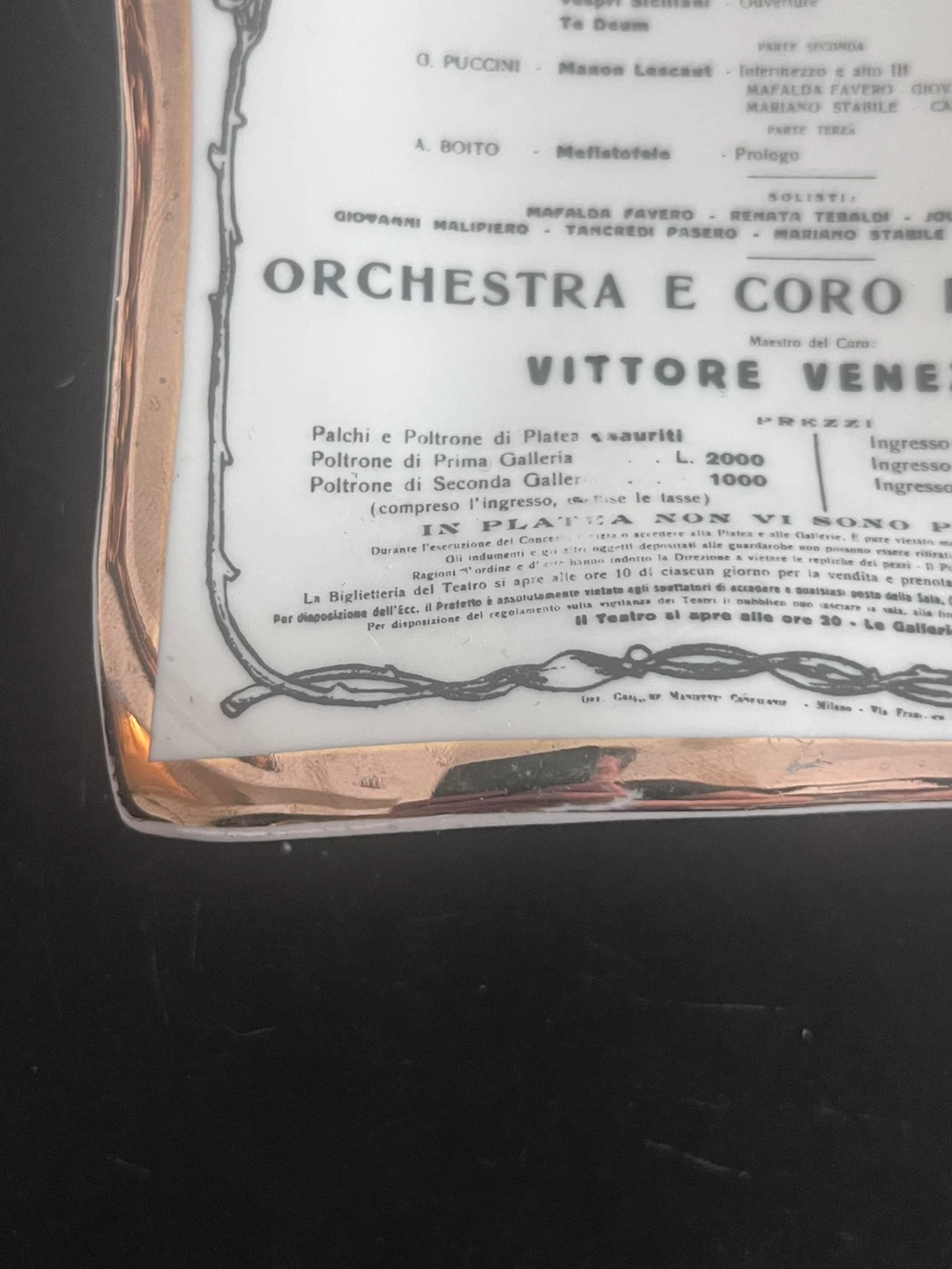 Vintage Fornasetti Milano "Toscanini 1946" Tray - photo 4