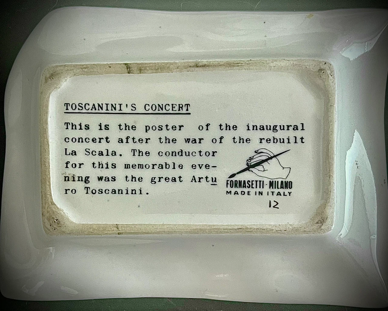 Vintage Fornasetti Milano "Toscanini 1946" Tray - photo 5