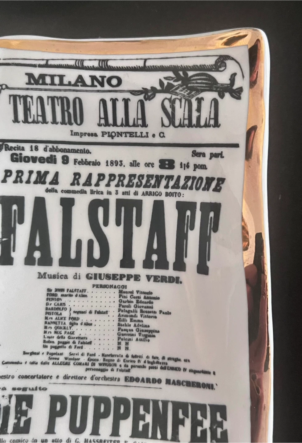 Vintage Fornasetti Milano "Falstaff" Porcelain Tray - photo 4