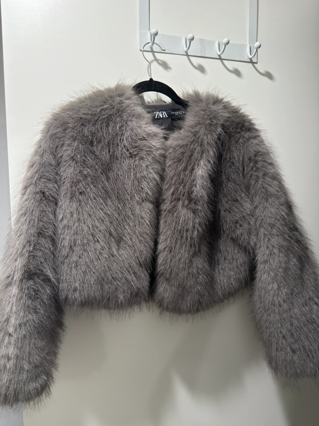 ZARA Faux Fur Grey Jacket
