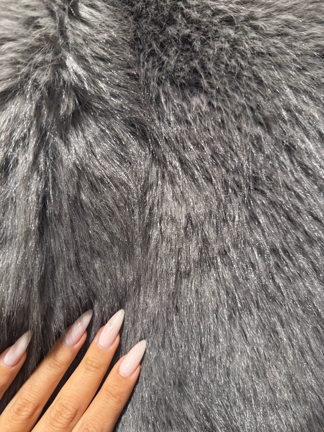 ZARA Faux Fur Grey Jacket - photo 5