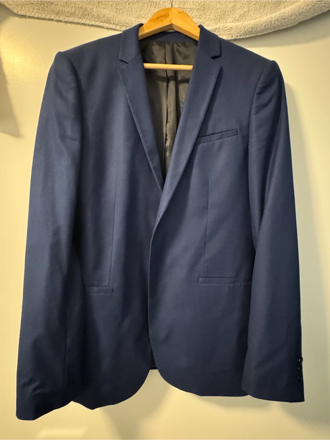 Zara Man Slim Fit Navy Blazer