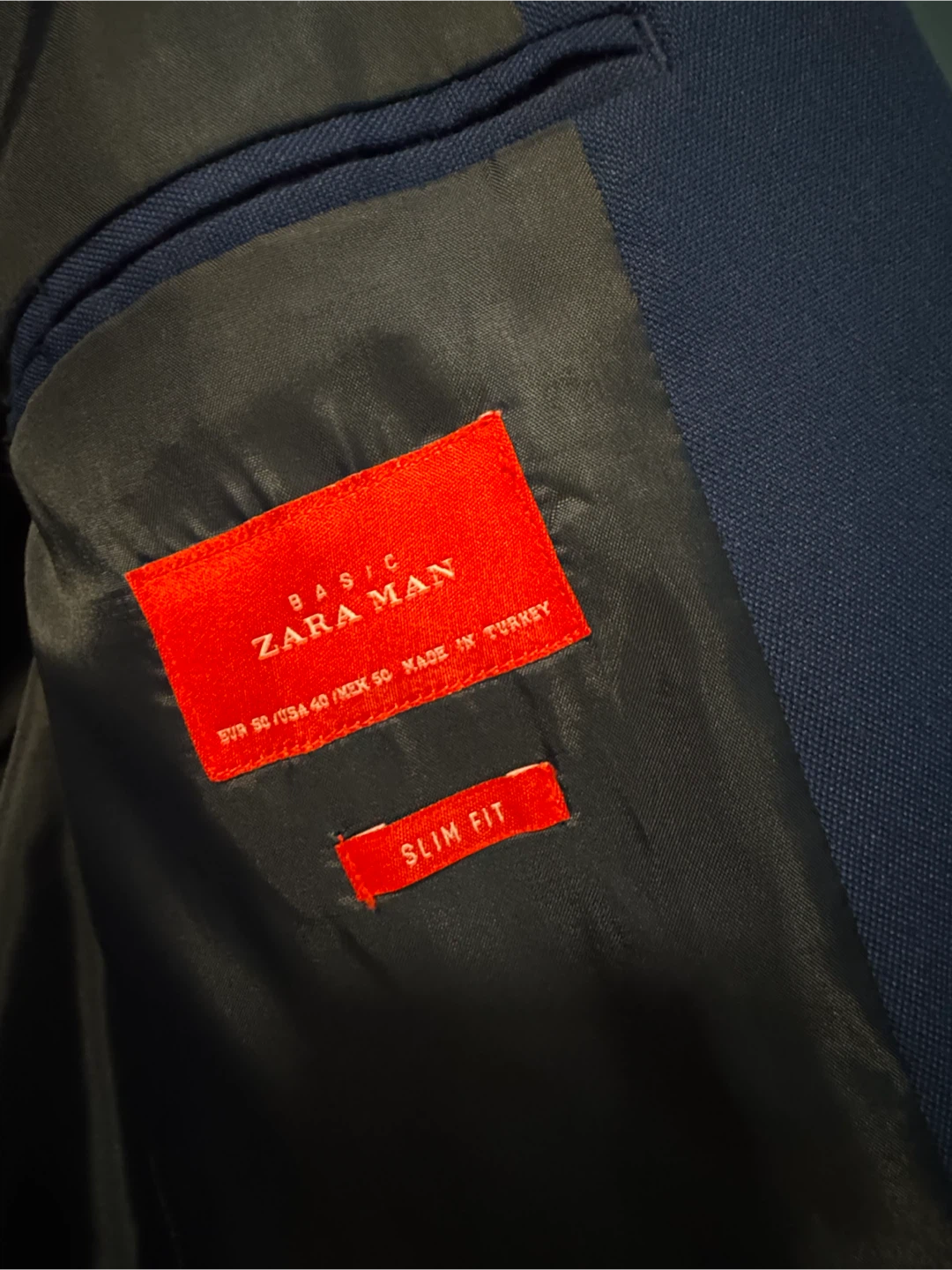 Zara Man Slim Fit Navy Blazer - photo 3