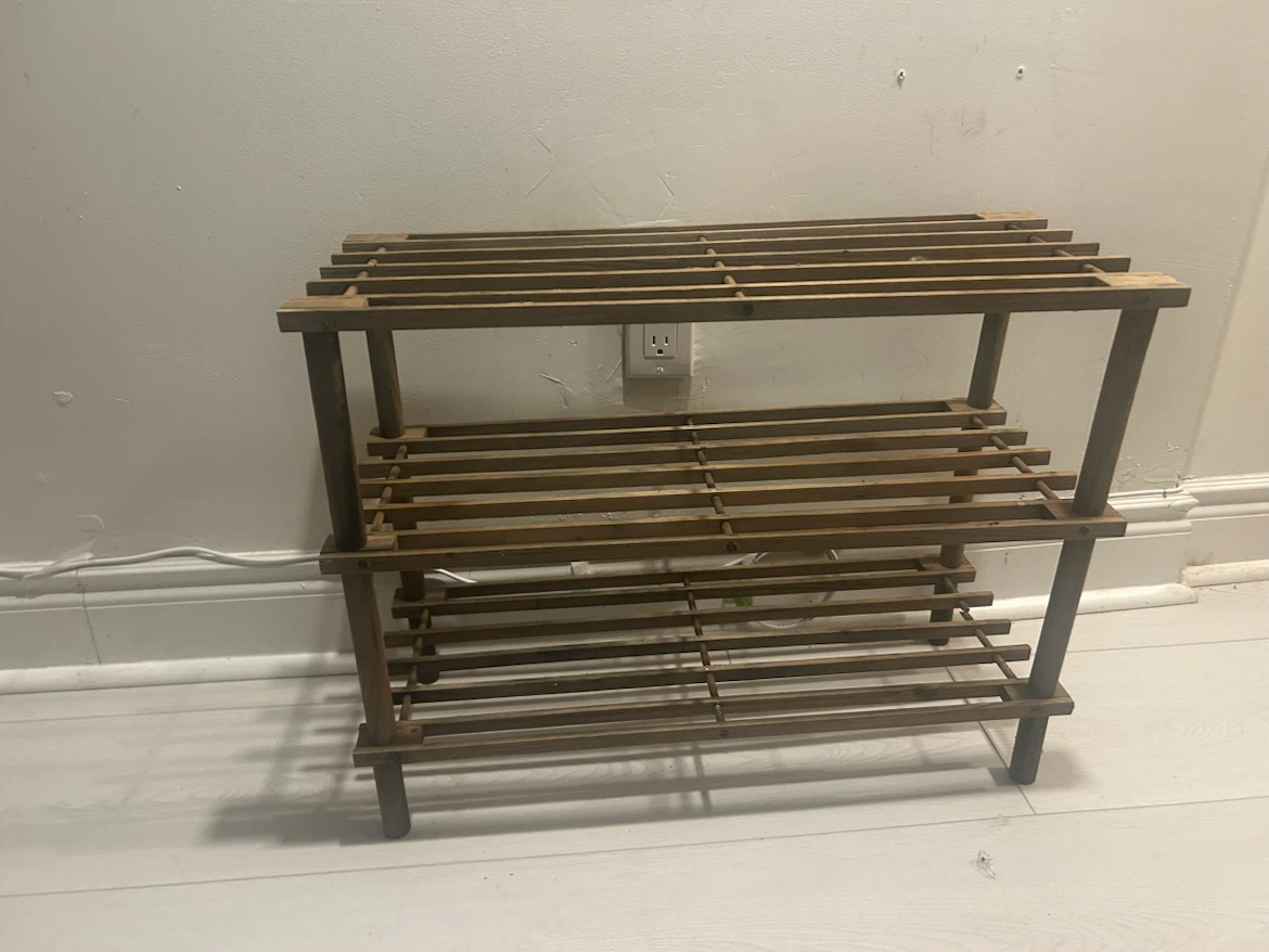 Three-Tier Wooden Shoe Rack