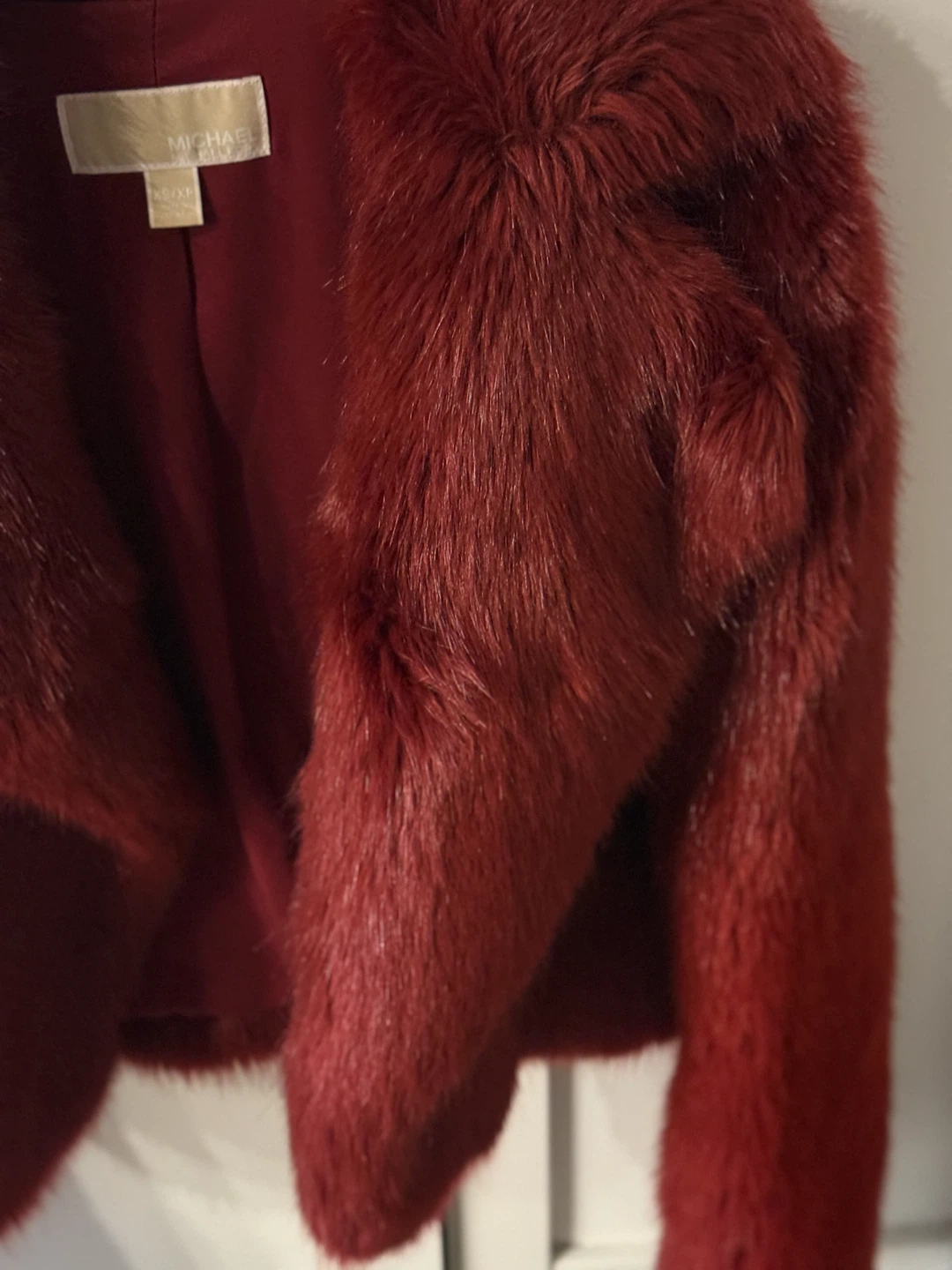 Michael Kors Red Faux Fur Jacket - photo 3