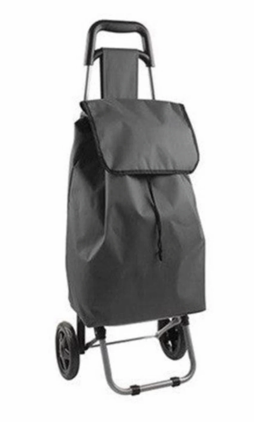 Black Rolling Shopping Trolley