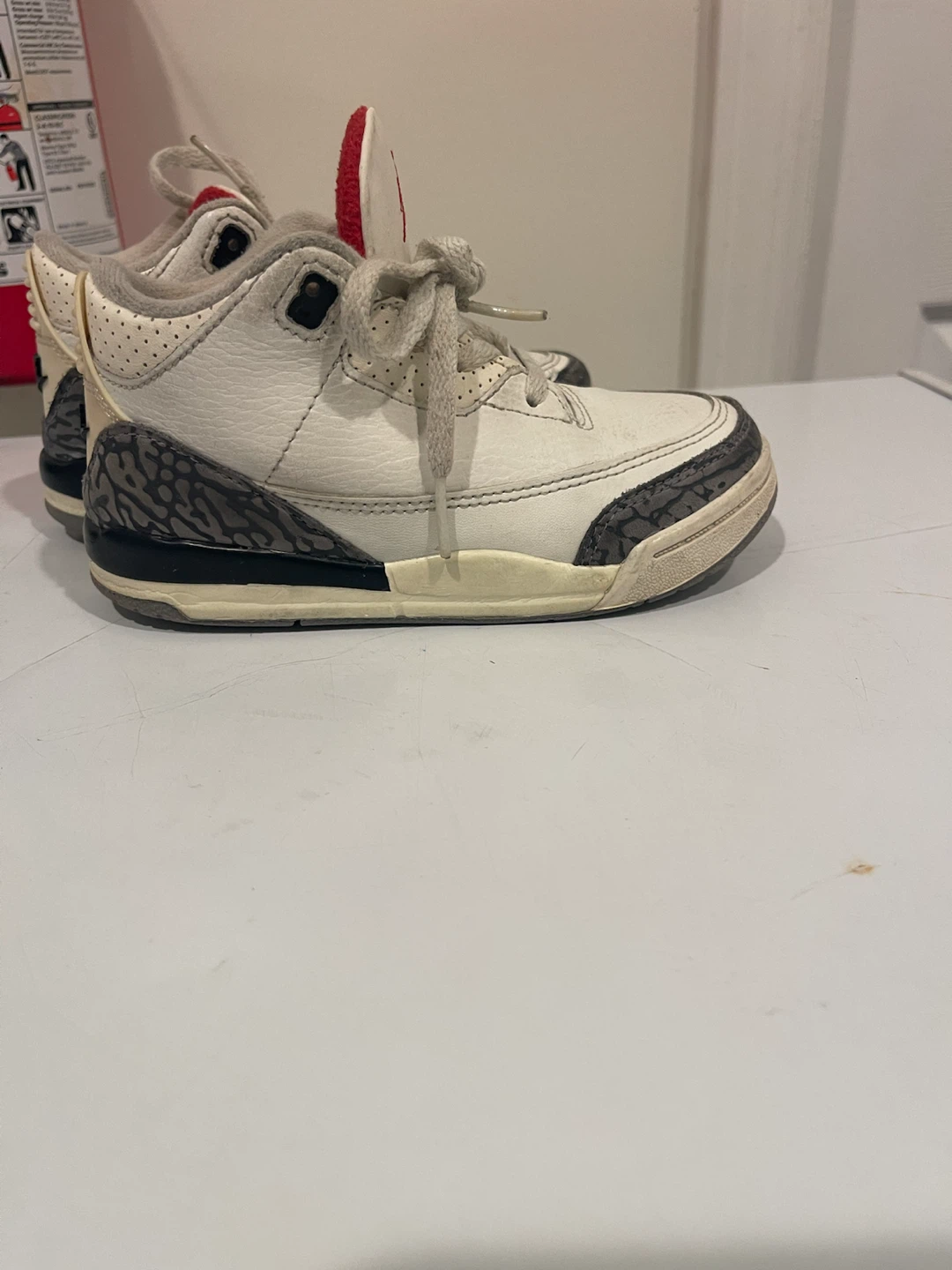 Jordan 3 Retro White Cement Toddler Shoes Size 10C