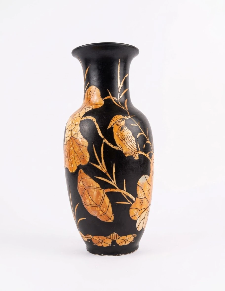 Antique Asian Ceramic Vase - Vintage