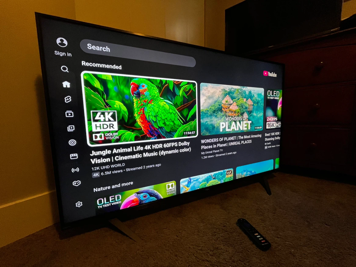 TCL 4k UHD 55 inches Smart Tv model number 55R615-CA