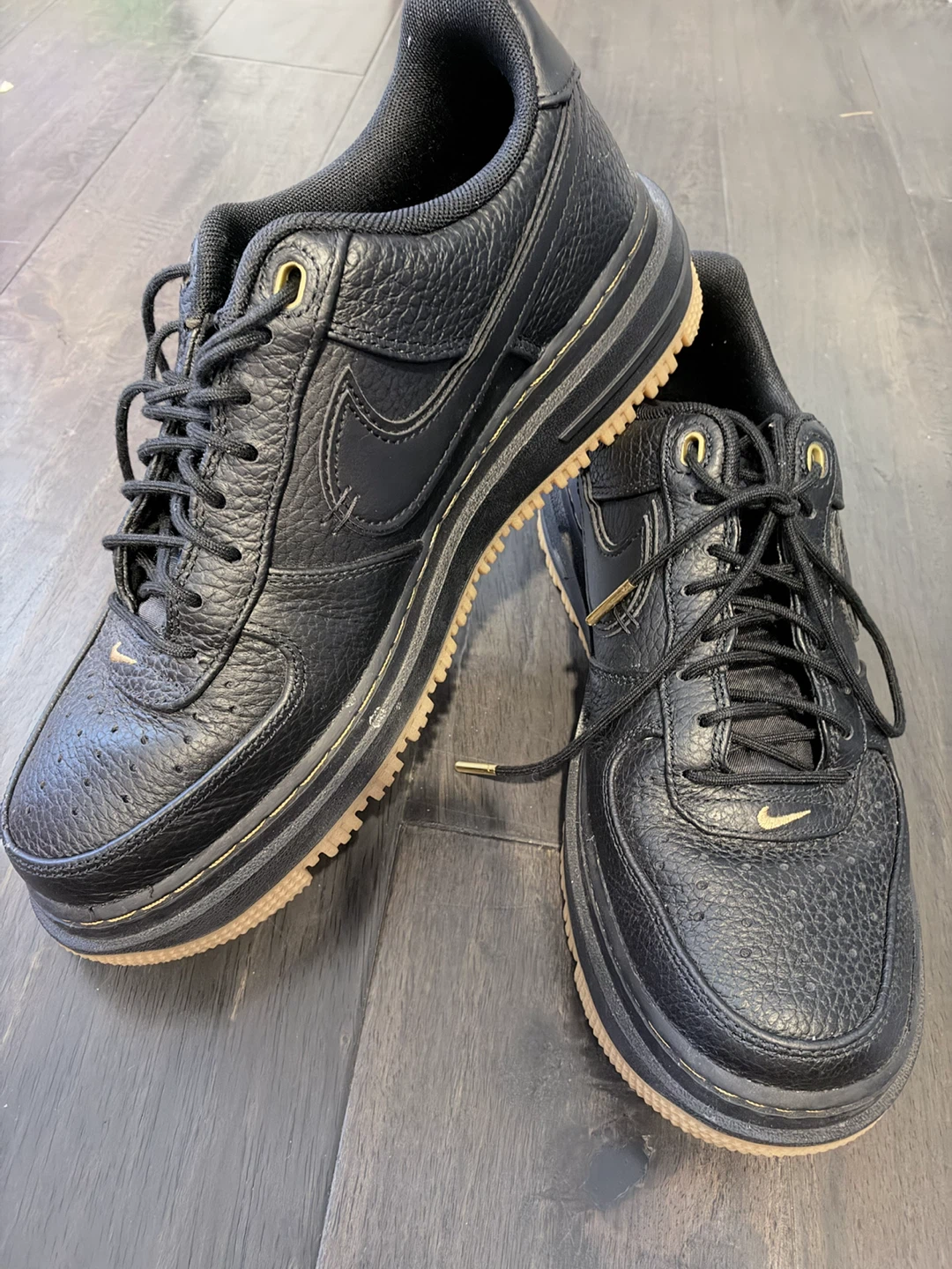 Nike Air Force 1 Luxe Black Gum Size 8 - photo 2