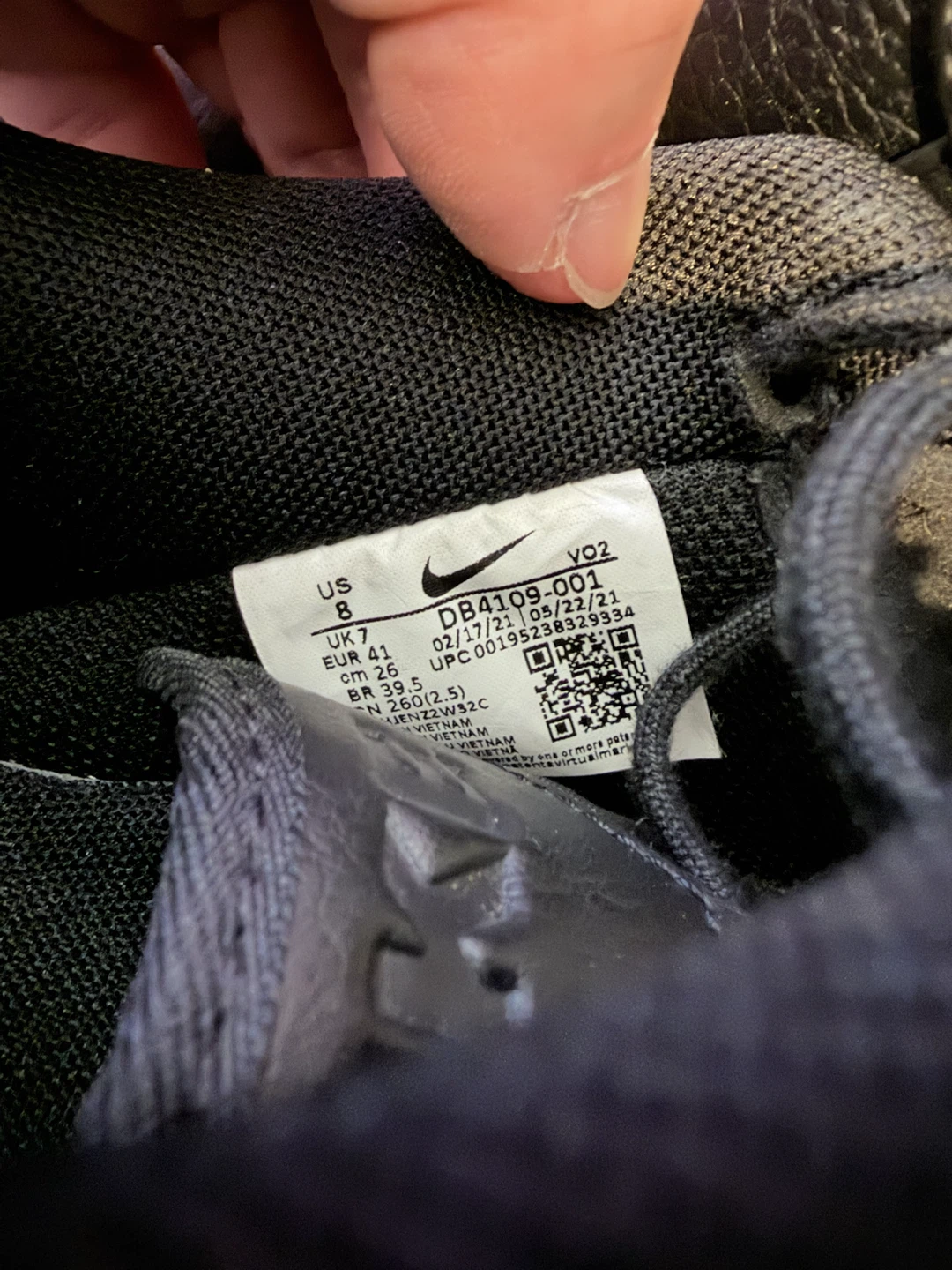 Nike Air Force 1 Luxe Black Gum Size 8 - photo 4