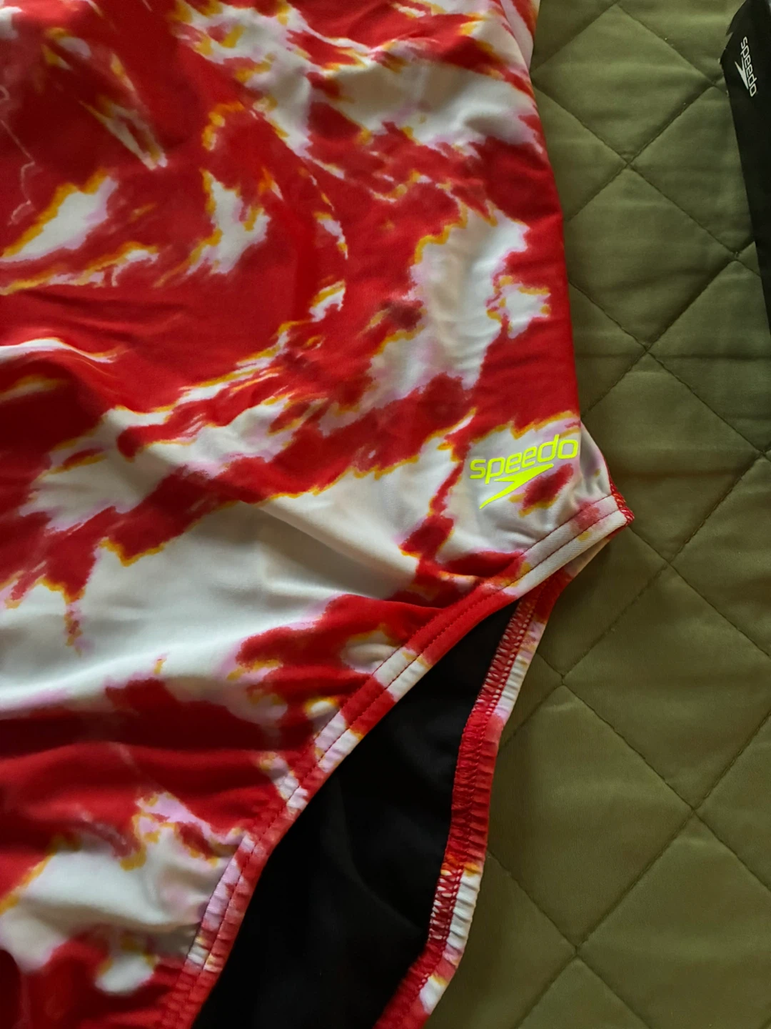 New Speedo Competitive Swimsuit - Red Tie-Dye - photo 2