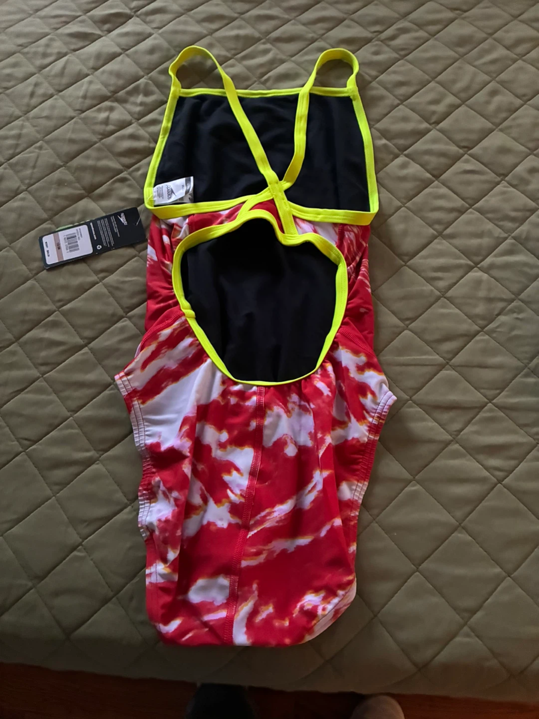 New Speedo Competitive Swimsuit - Red Tie-Dye - photo 4