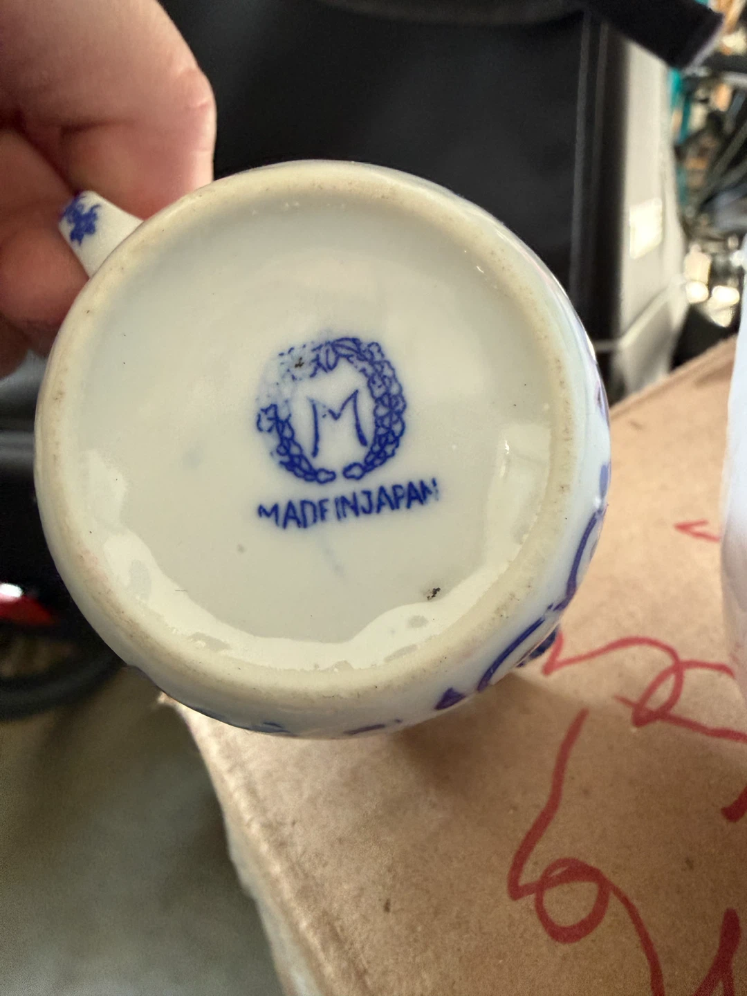 Vintage Japanese Blue and White Porcelain Creamer - photo 2