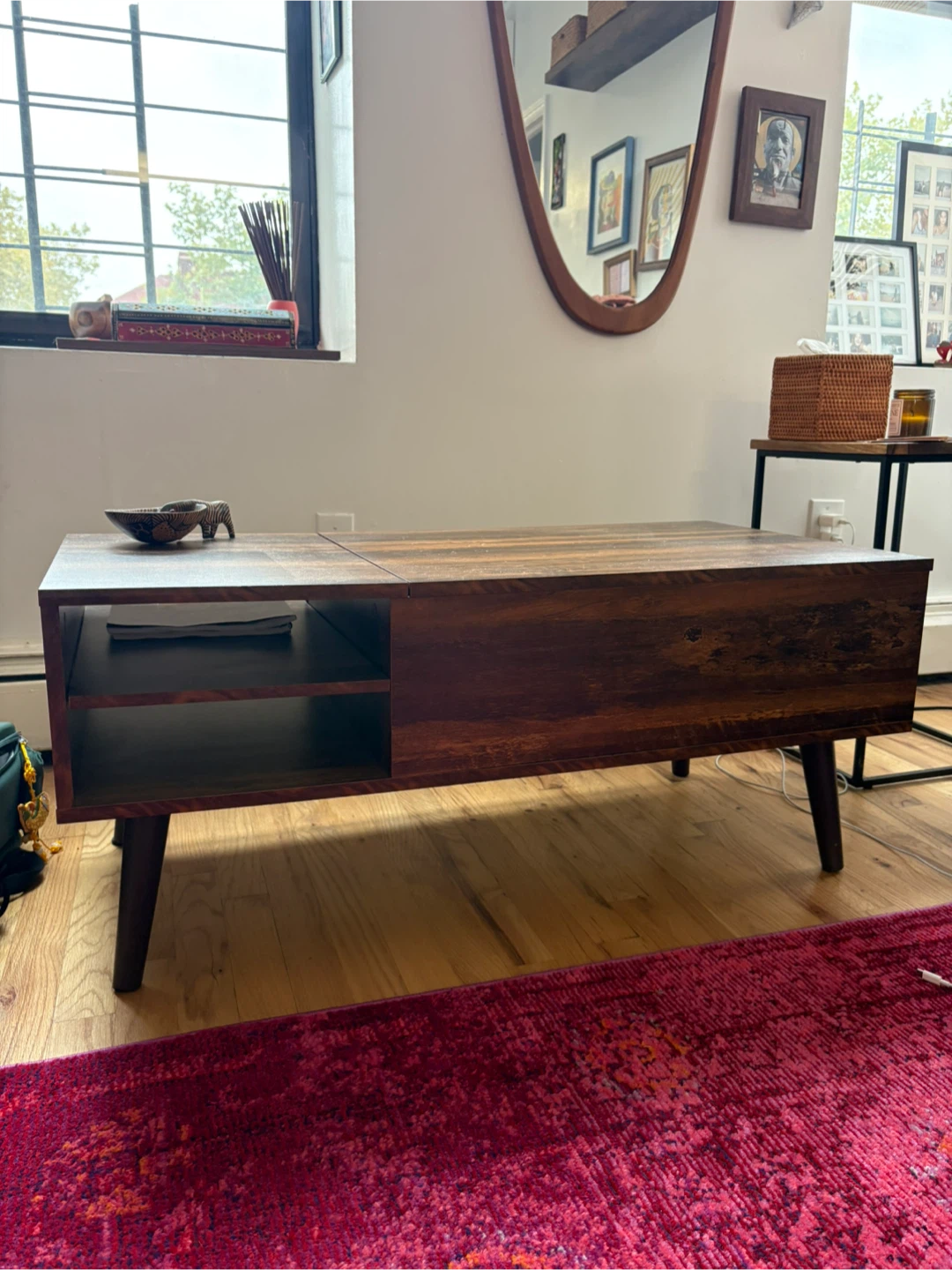 Mid-Century Modern Lift-Top Coffee Table