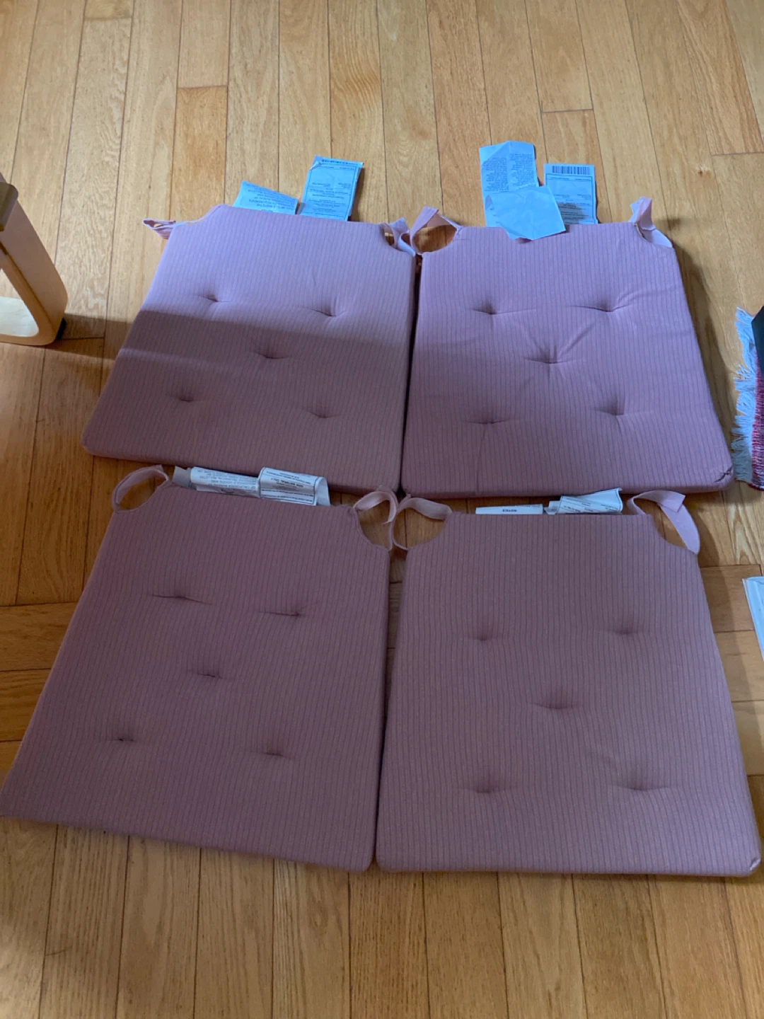 4 IKEA MALINDA Chair Cushions Pink