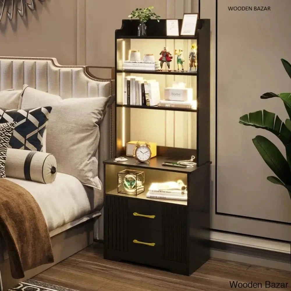 Freberg Manufactured Wood Nightstand Bedside Tables