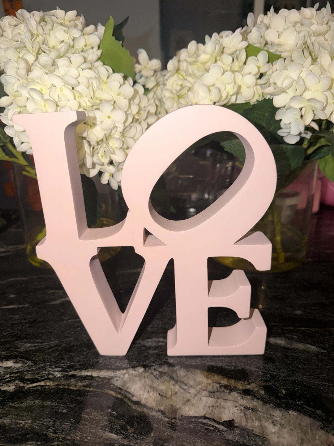 Pink LOVE Decorative Table Sign