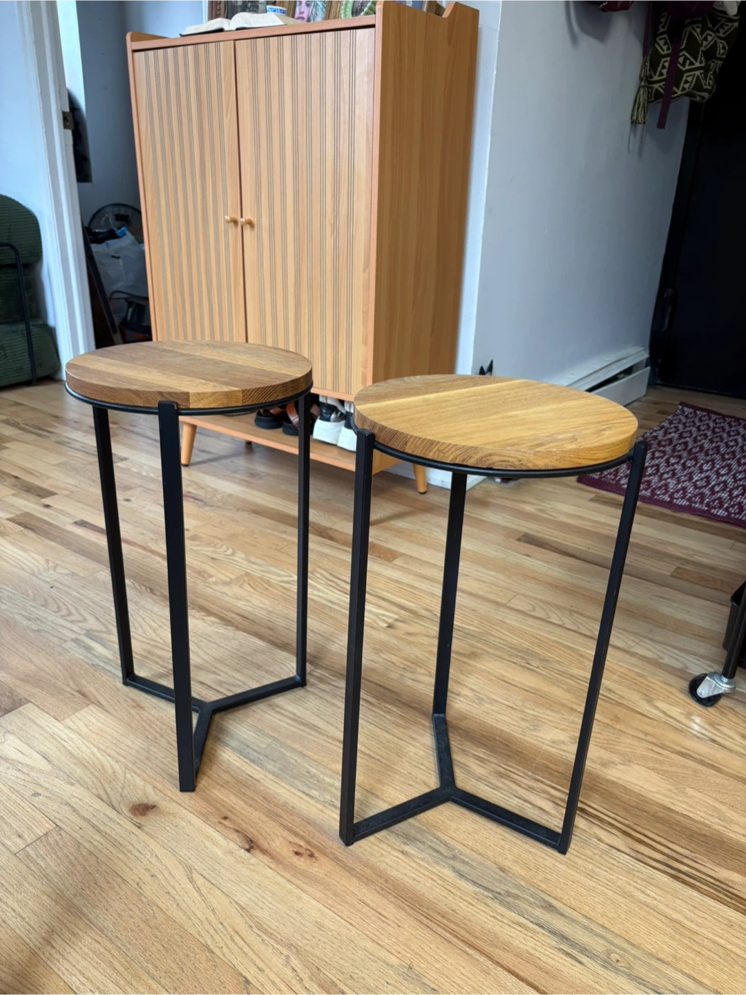 Set of Two Round Side Tables