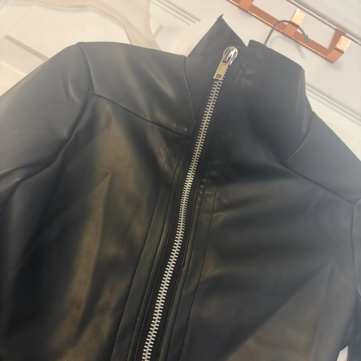 Black Faux Leather Jacket - photo 2