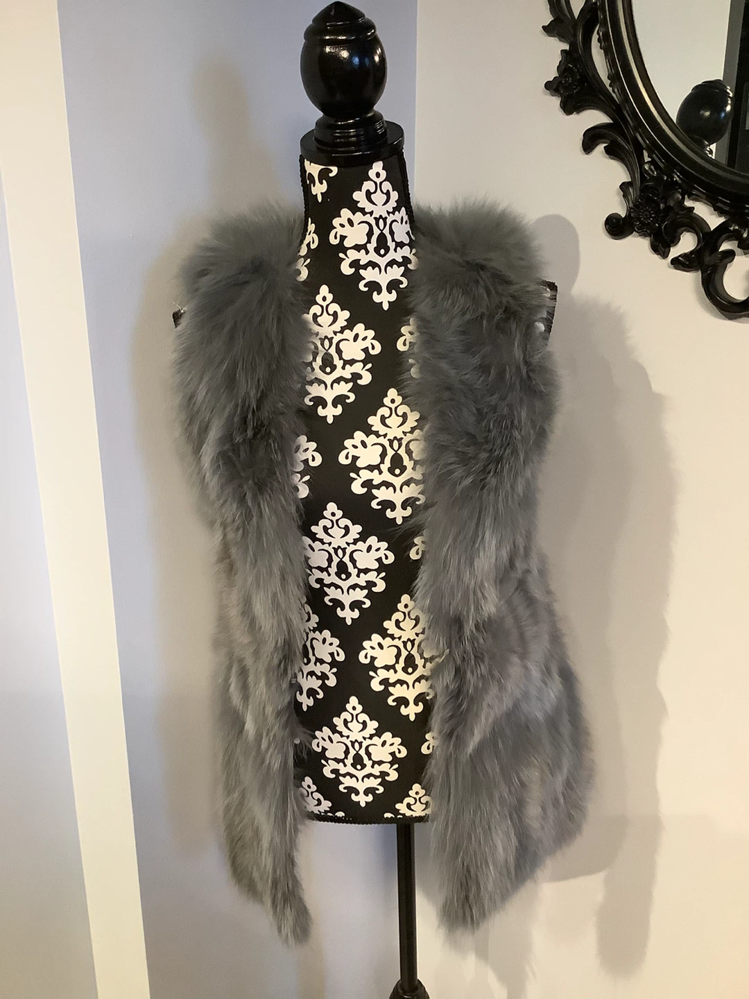 Grey Faux Fur Vest