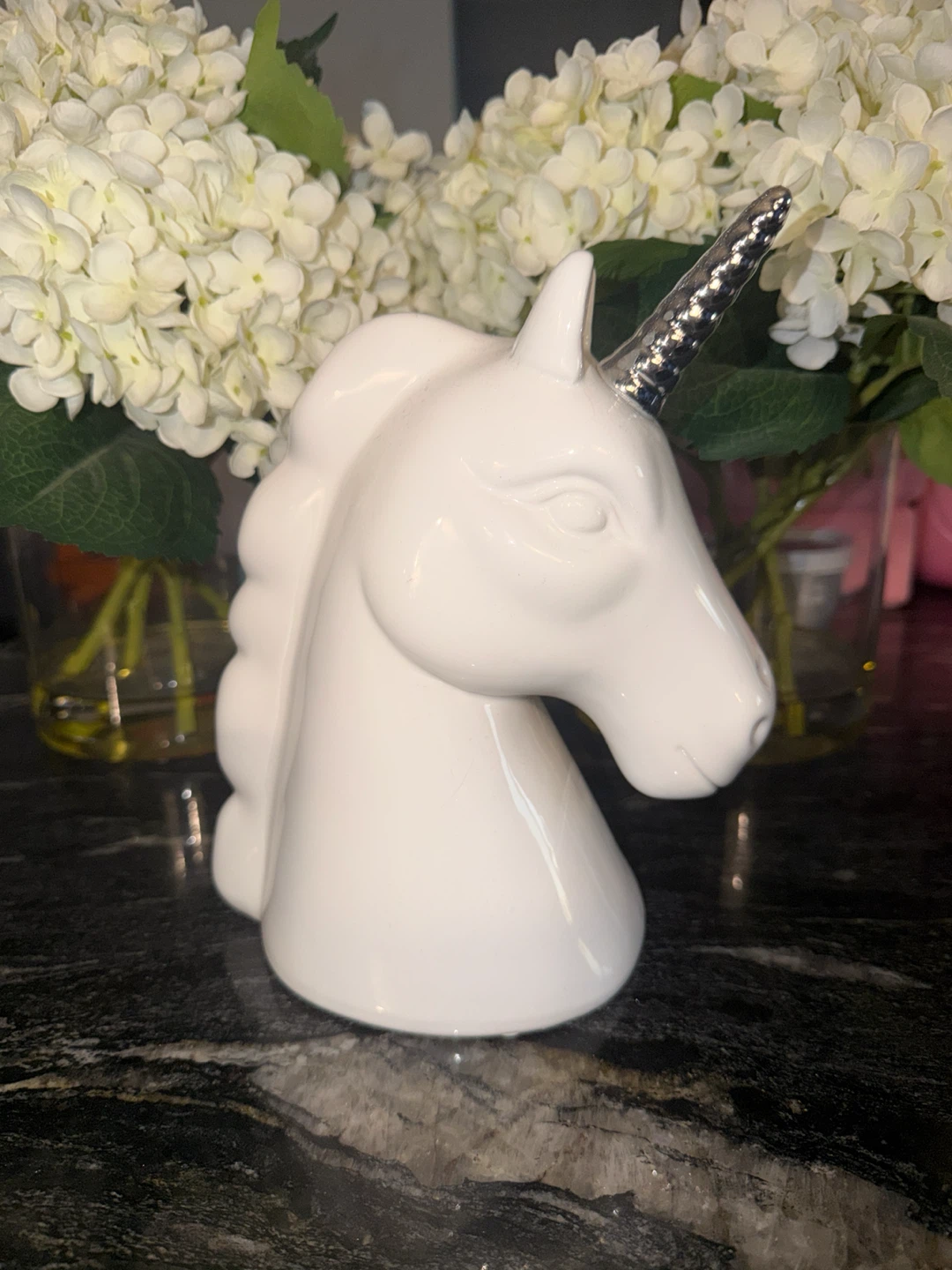 White Unicorn Ceramic Coin Bank - photo 2