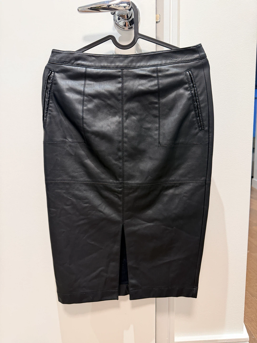 Forever New Black Faux Leather Skirt - Size 4