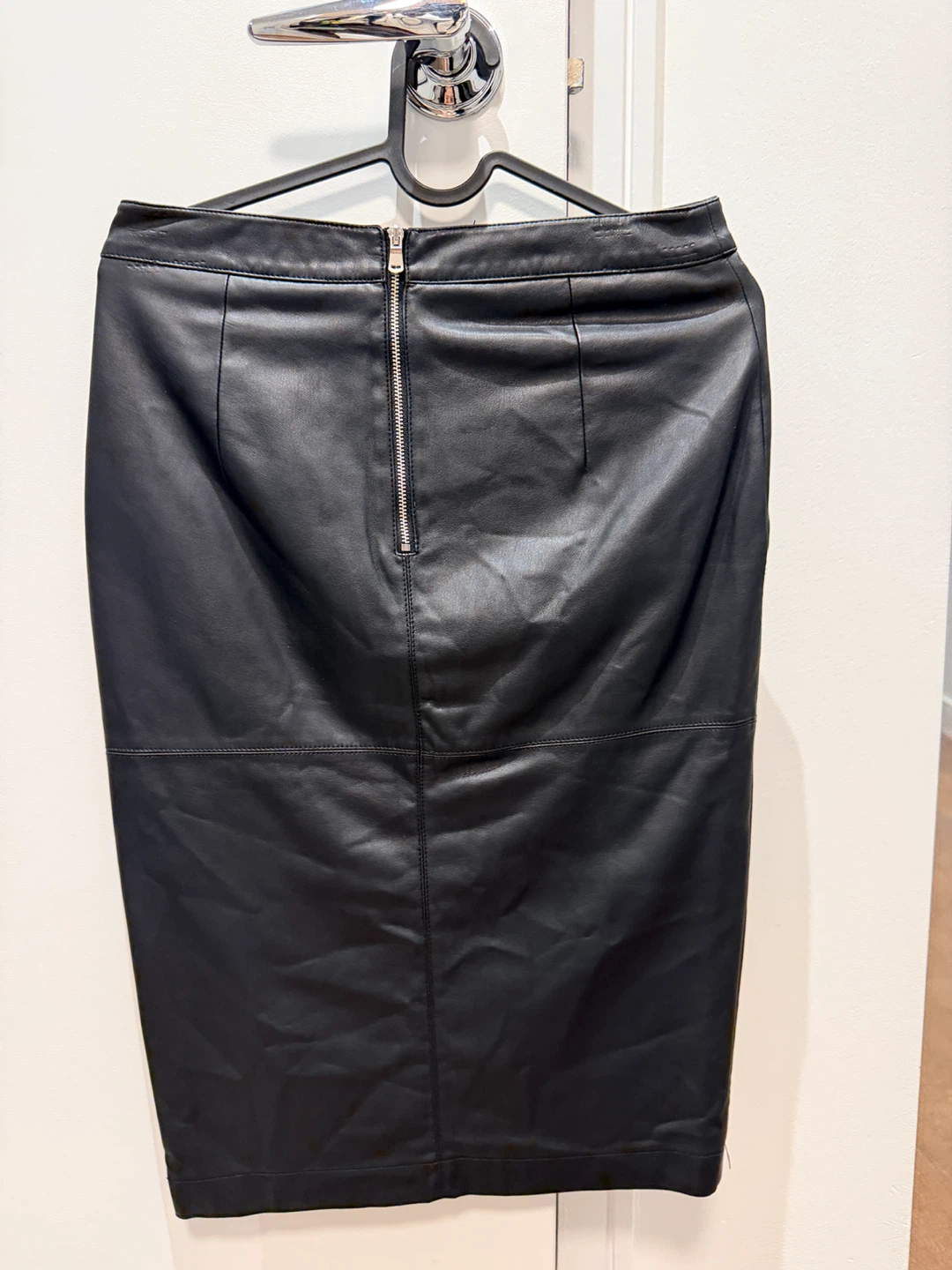 Forever New Black Faux Leather Skirt - Size 4 - photo 2