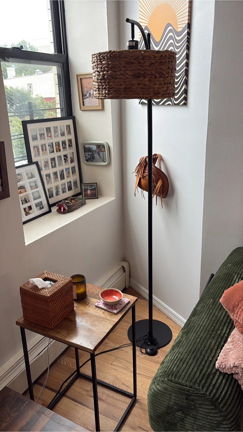 Woven Basket Floor Lamp