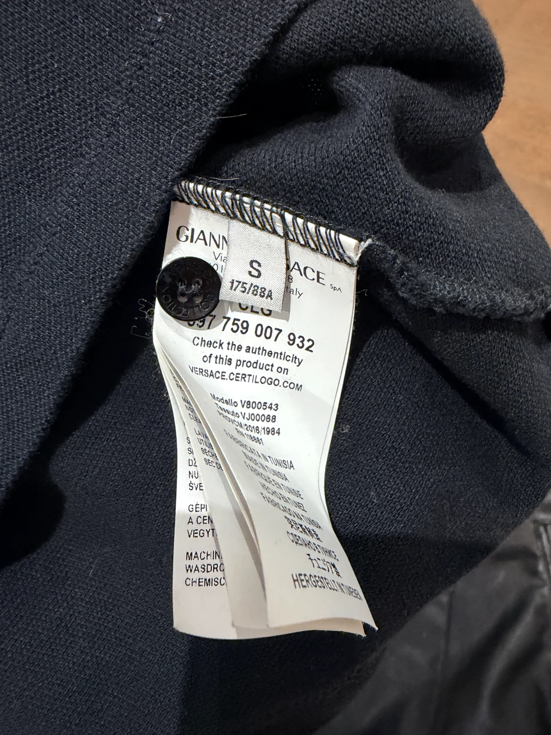 Versace Collection Black Polo Shirt - Small - photo 3