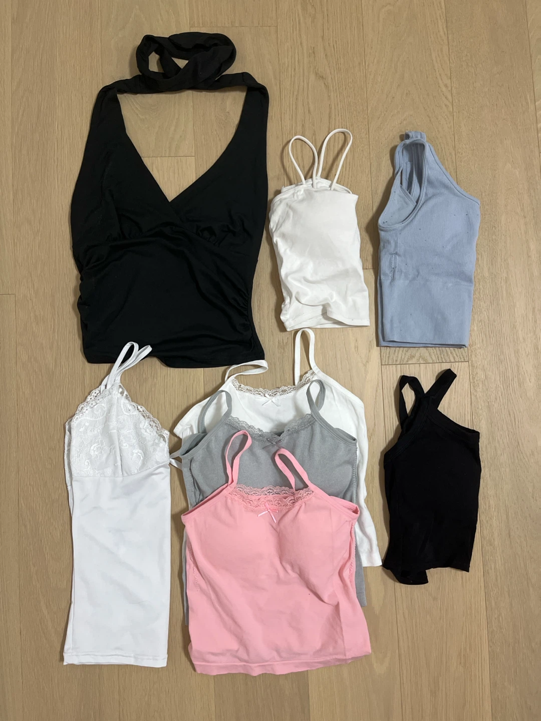 Assorted women’s cami tops