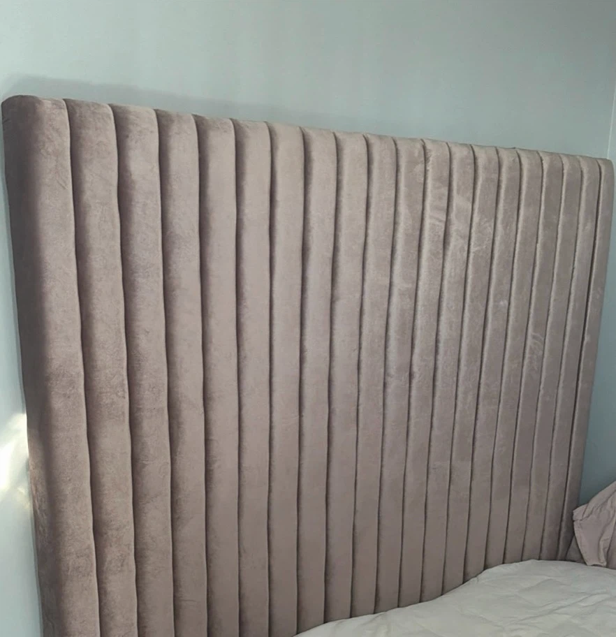 Queen Size Channel Tufted Velvet Headboard