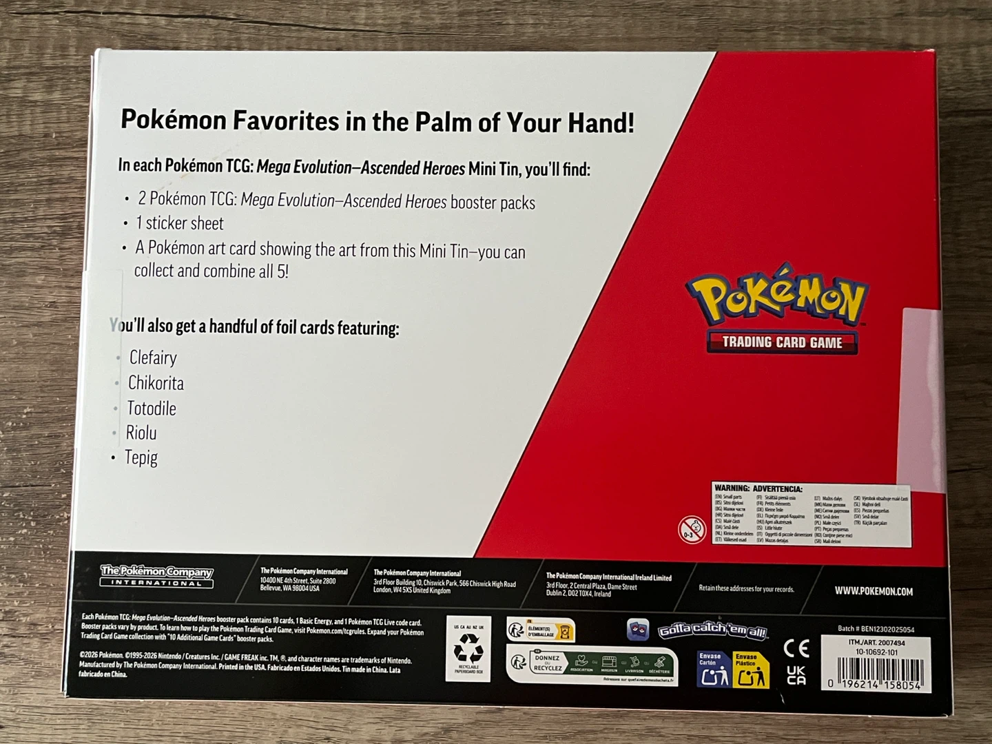 Pokemon Ascended Heroes Mini Tin Set - photo 2