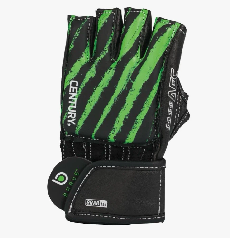 Century BRAVE YOUTH OPEN PALM GLOVE - BLACK/GREEN - photo 3