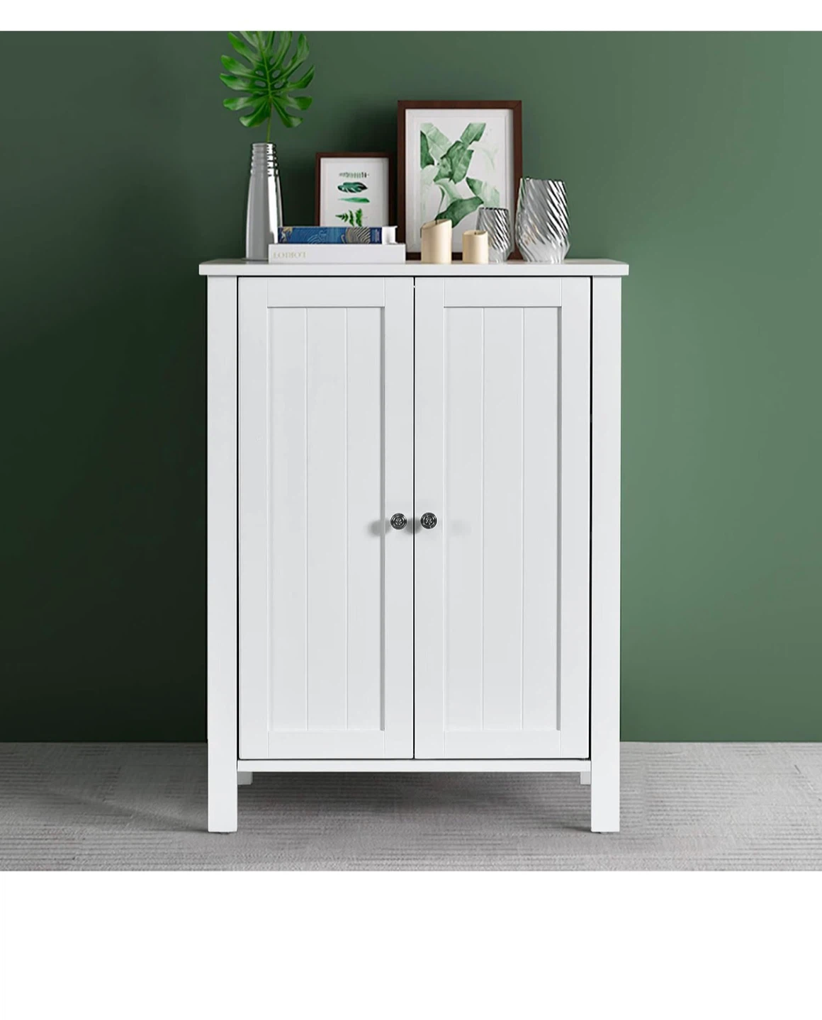 Yaheetech 2-Door White Storage Cabinet 593357 BRAND NEW