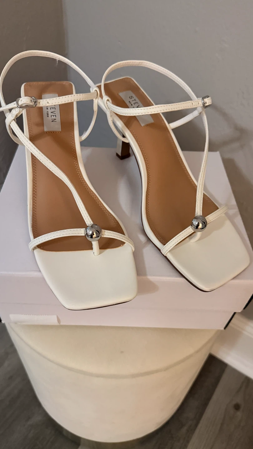 Steven New York Tamila White Heels