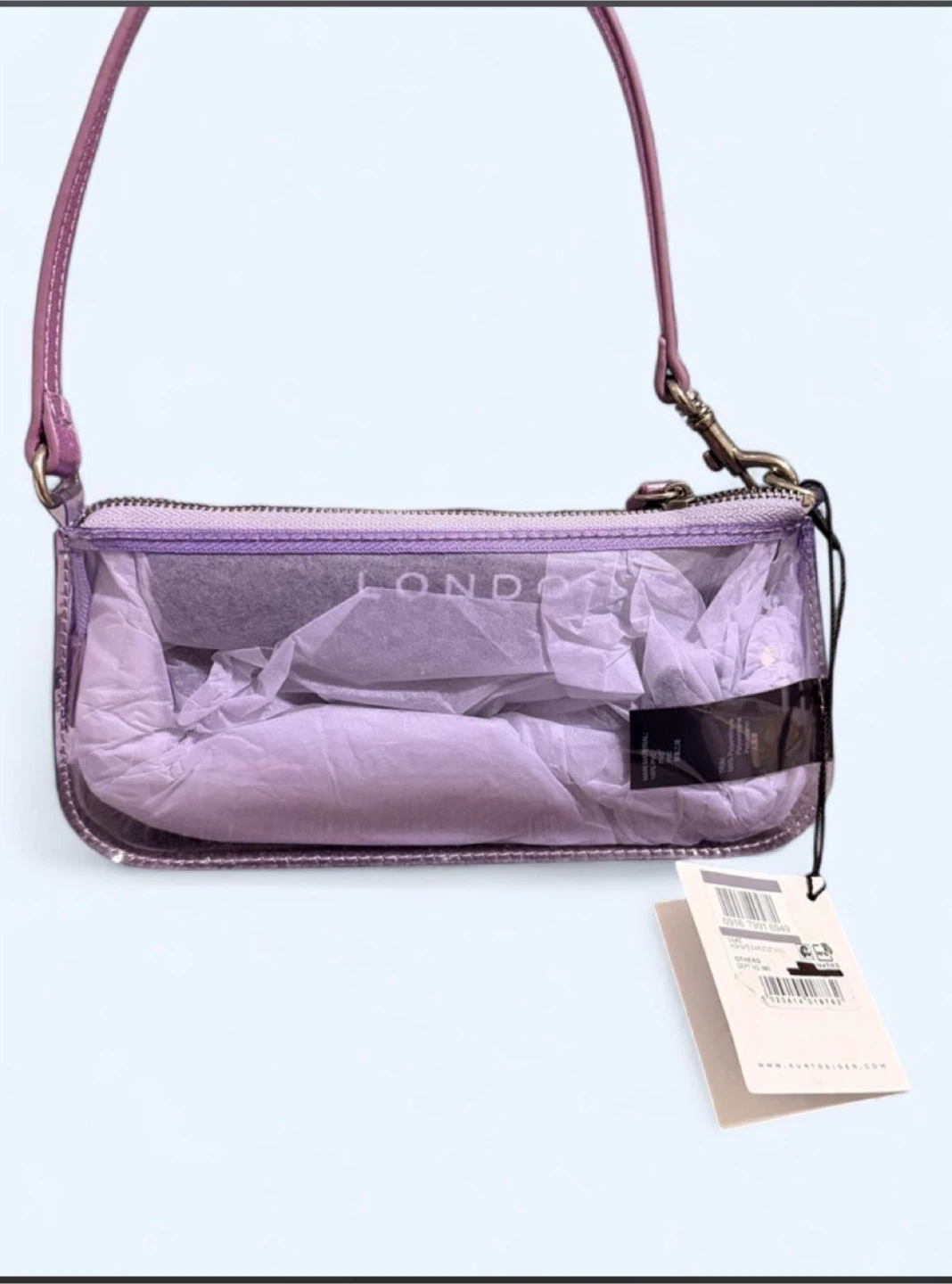 Kurt Geiger Highgate Wristlet Clear Lilac Purple - photo 2