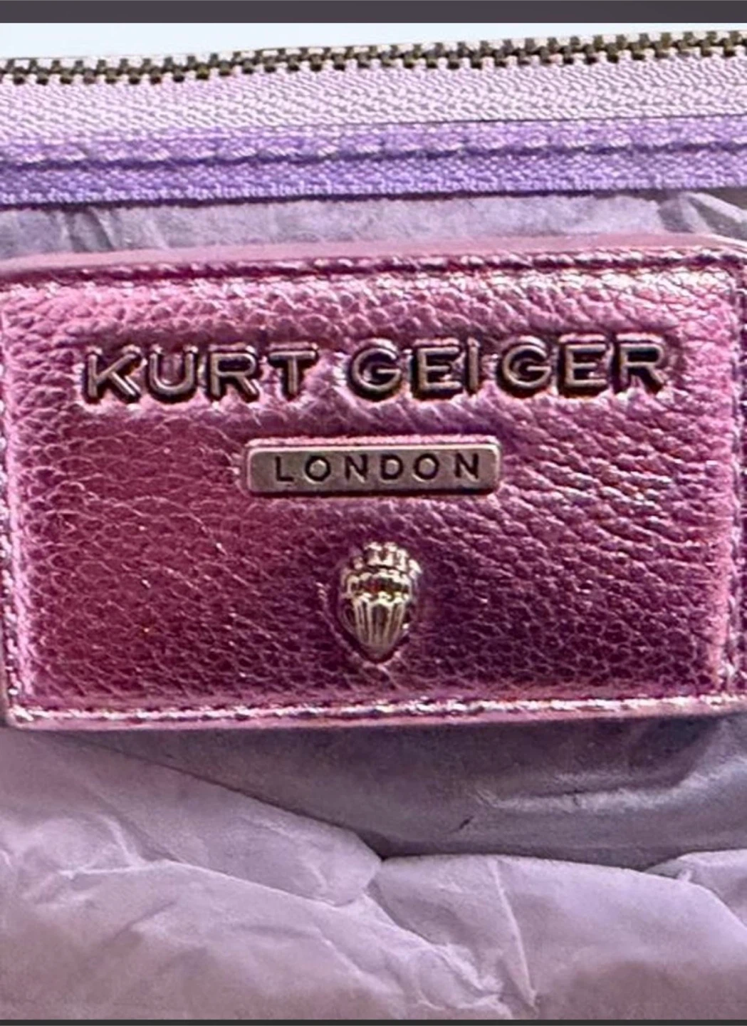 Kurt Geiger Highgate Wristlet Clear Lilac Purple - photo 3
