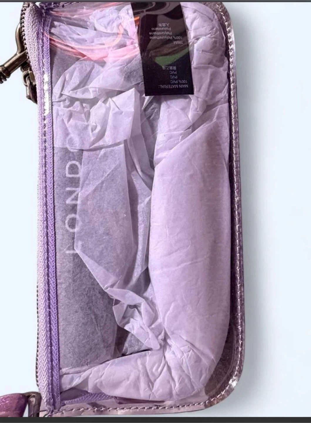 Kurt Geiger Highgate Wristlet Clear Lilac Purple - photo 4