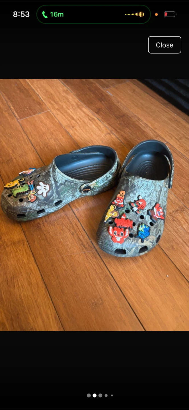 Camo Crocs with Character Charms Size J3 - photo 2