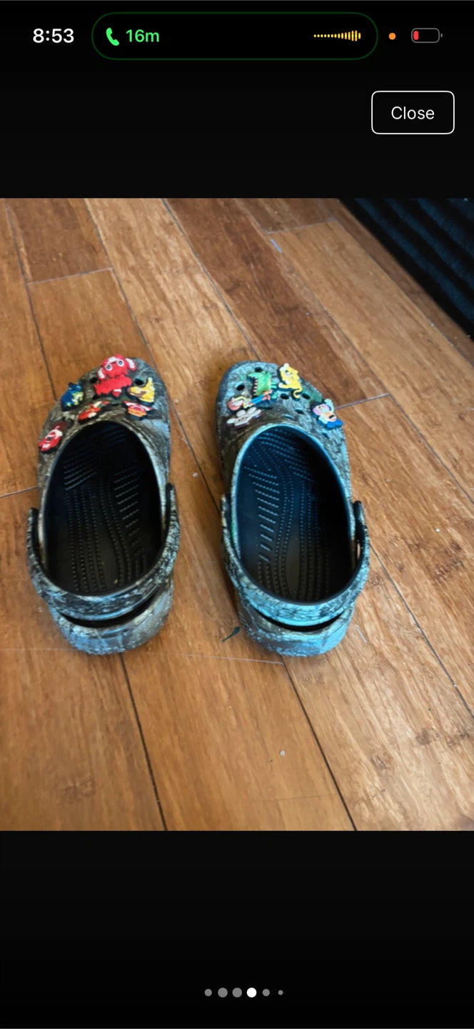 Camo Crocs with Character Charms Size J3 - photo 4