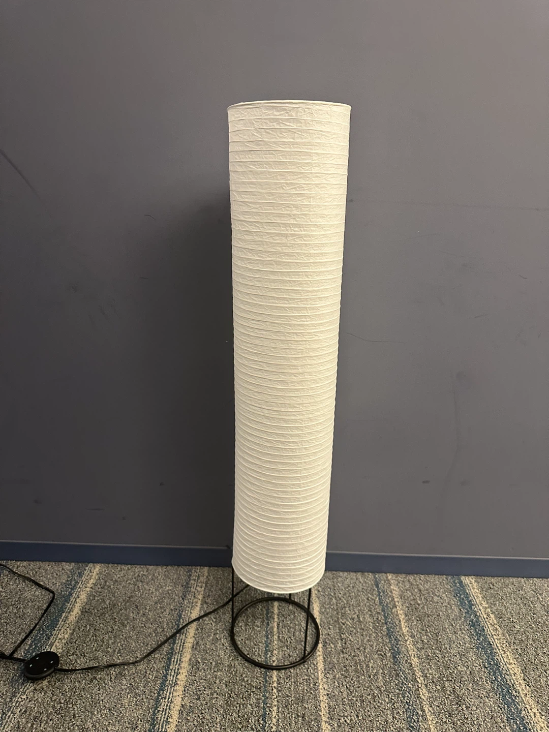 White Paper Cylindrical Floor Lamp - photo 2