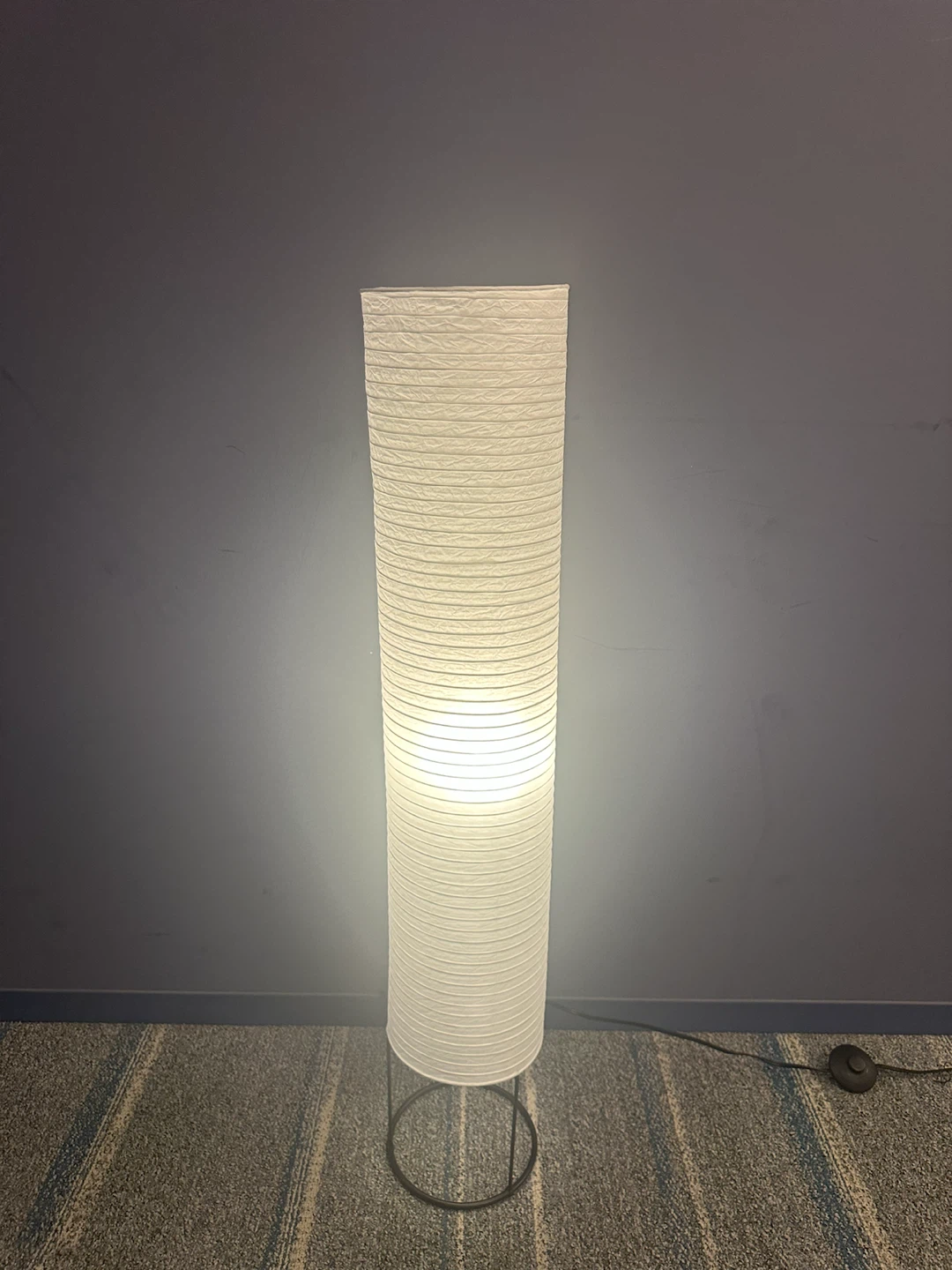 White Paper Cylindrical Floor Lamp - photo 3